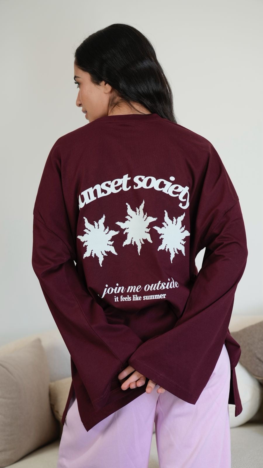 sunset society widesleeves t-shirt