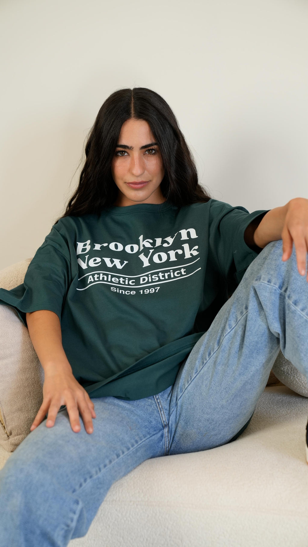 Brooklyn New York wide-sleeves t-shirt