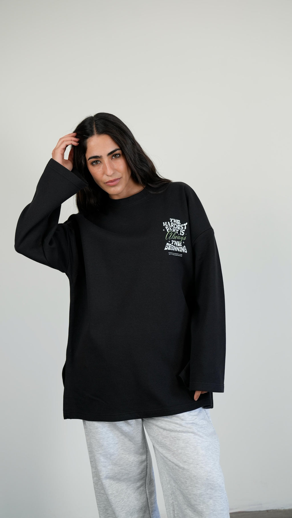 The Hardest widesleeves t-shirt