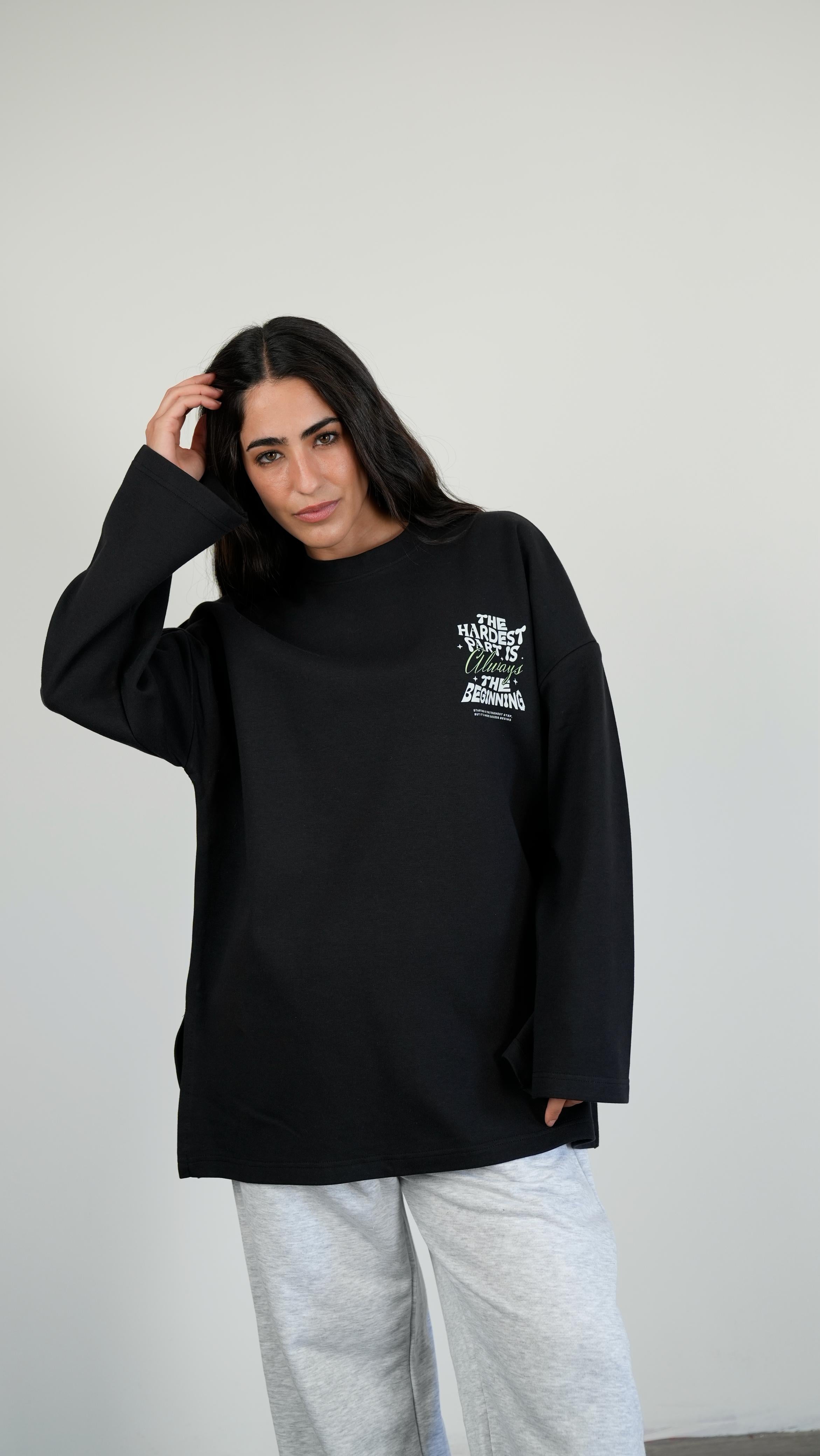 The Hardest widesleeves t-shirt