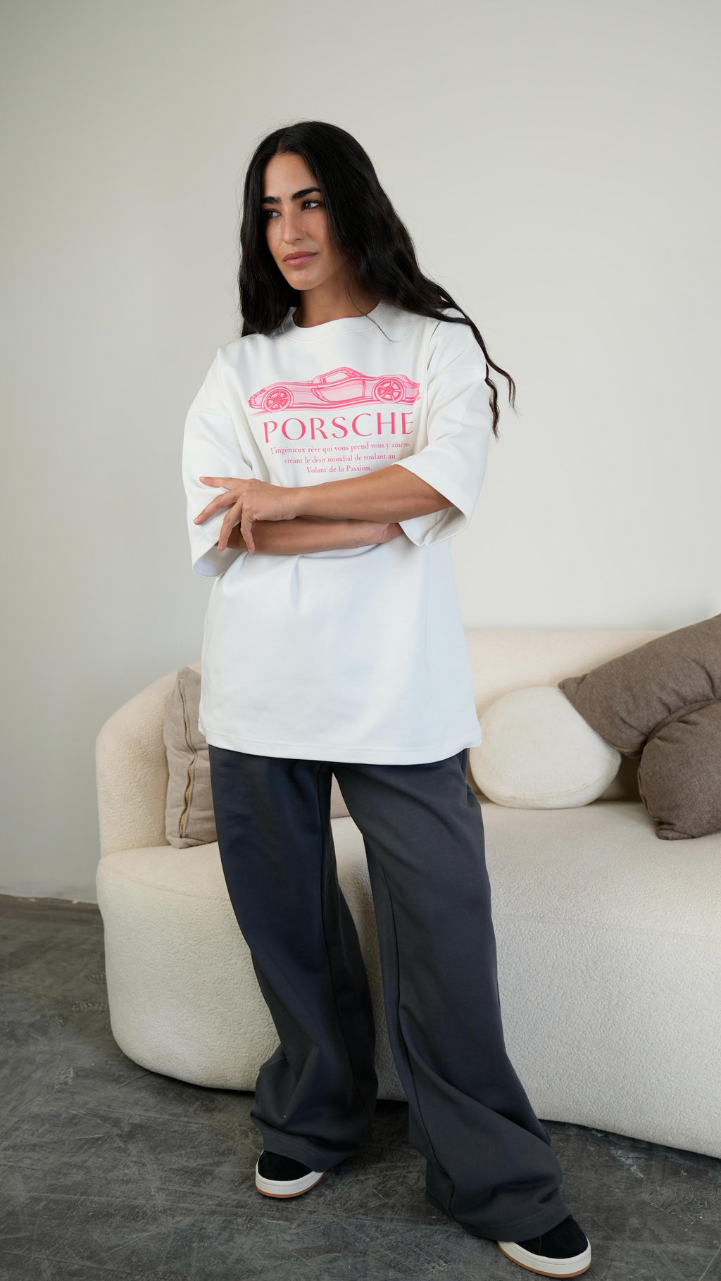 White widesleeves t-shirt