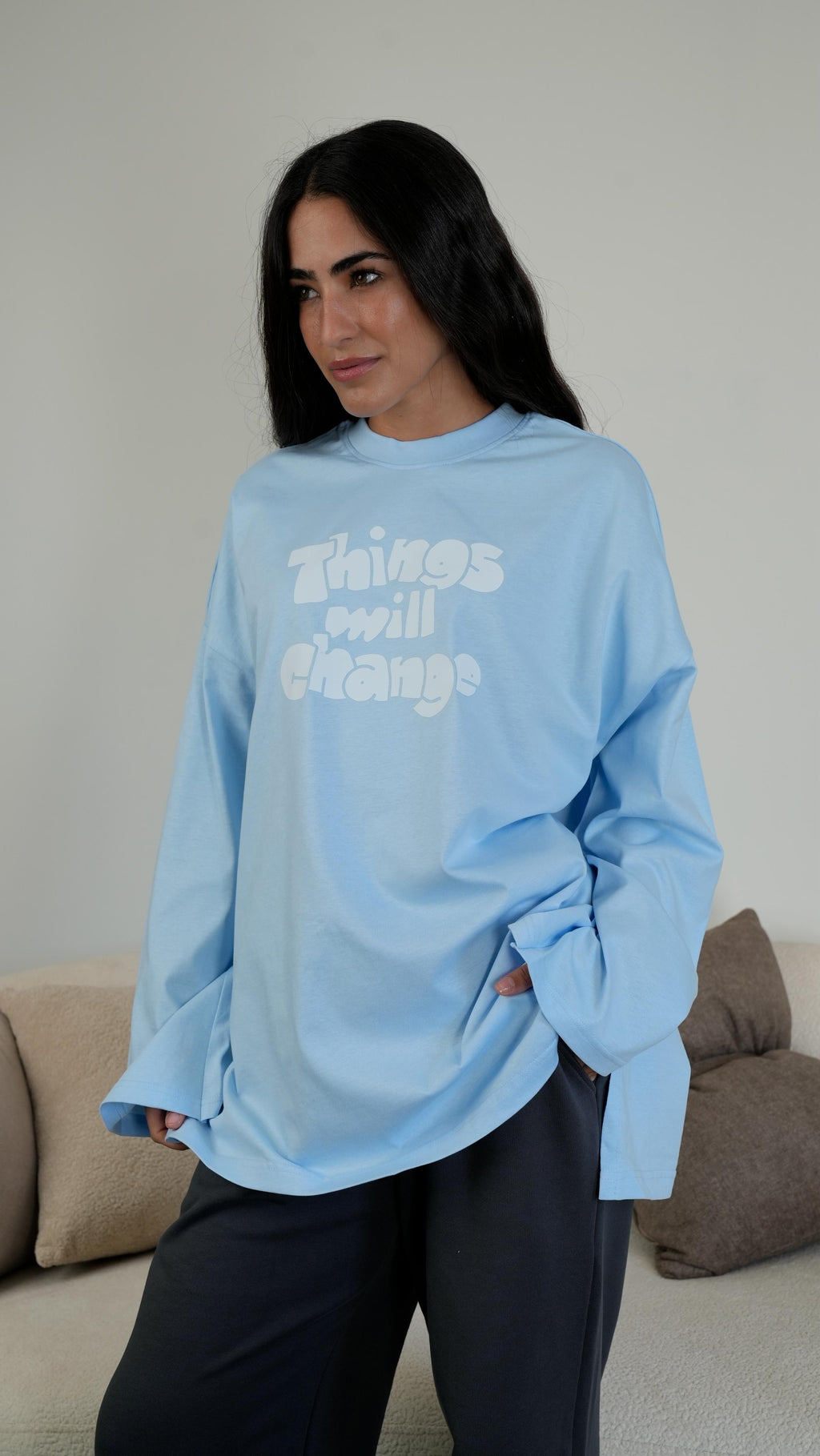 Things Will Change widesleeves t-shirt