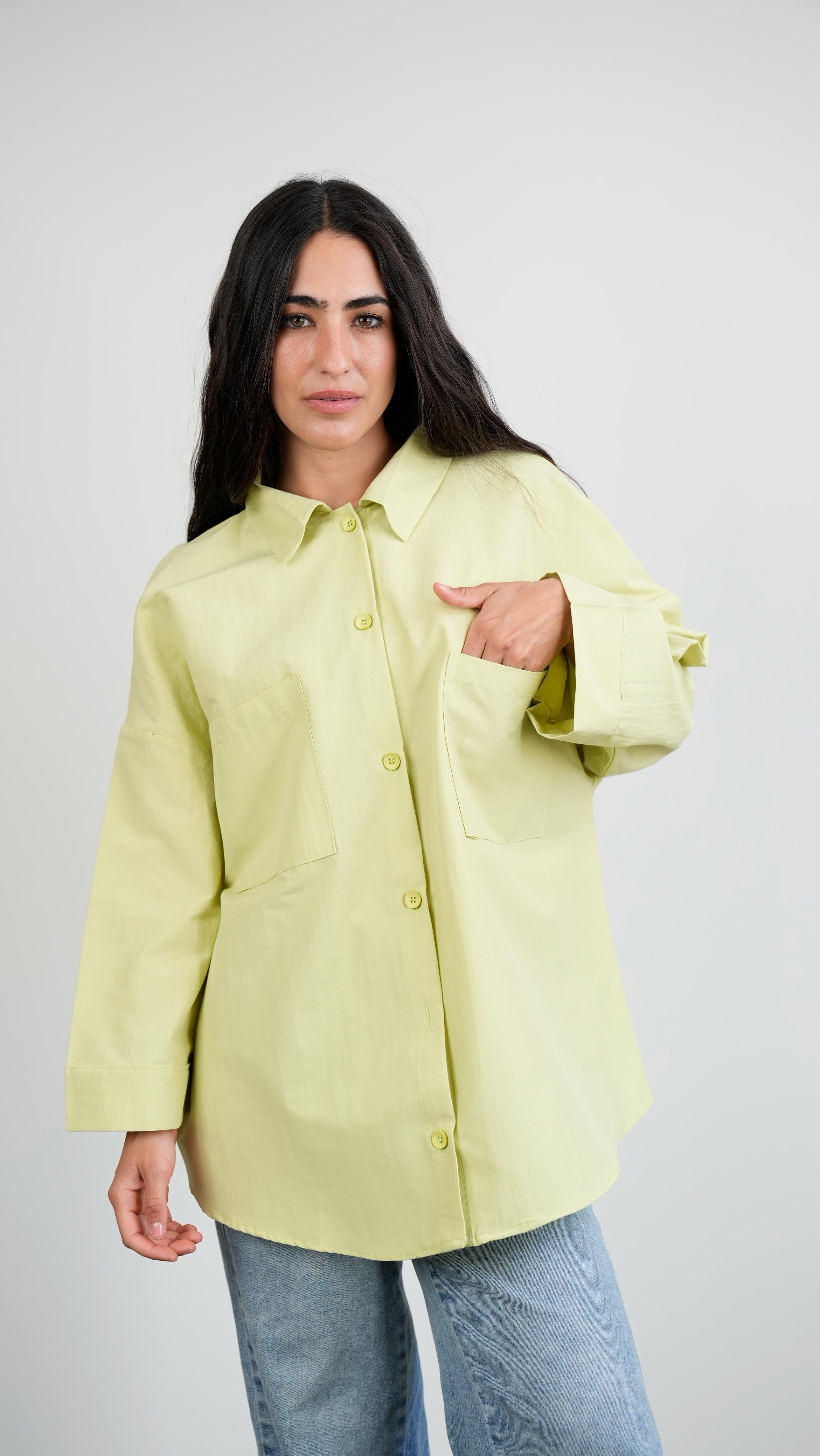 Essential Shirt wide-sleeve Kiwi