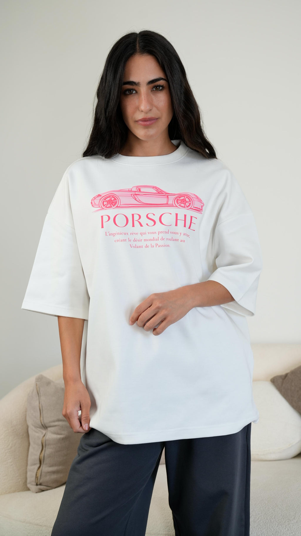 White widesleeves t-shirt