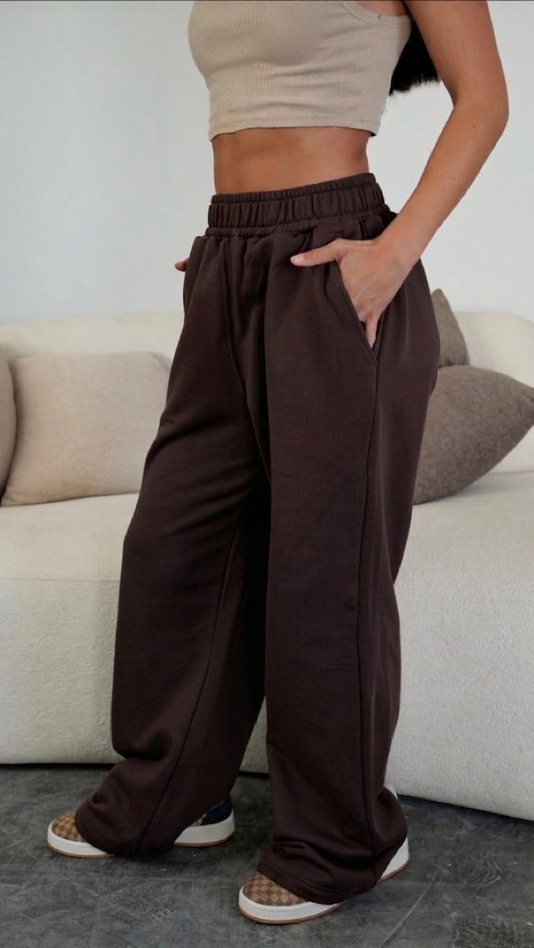 Brown Wide-leg pants