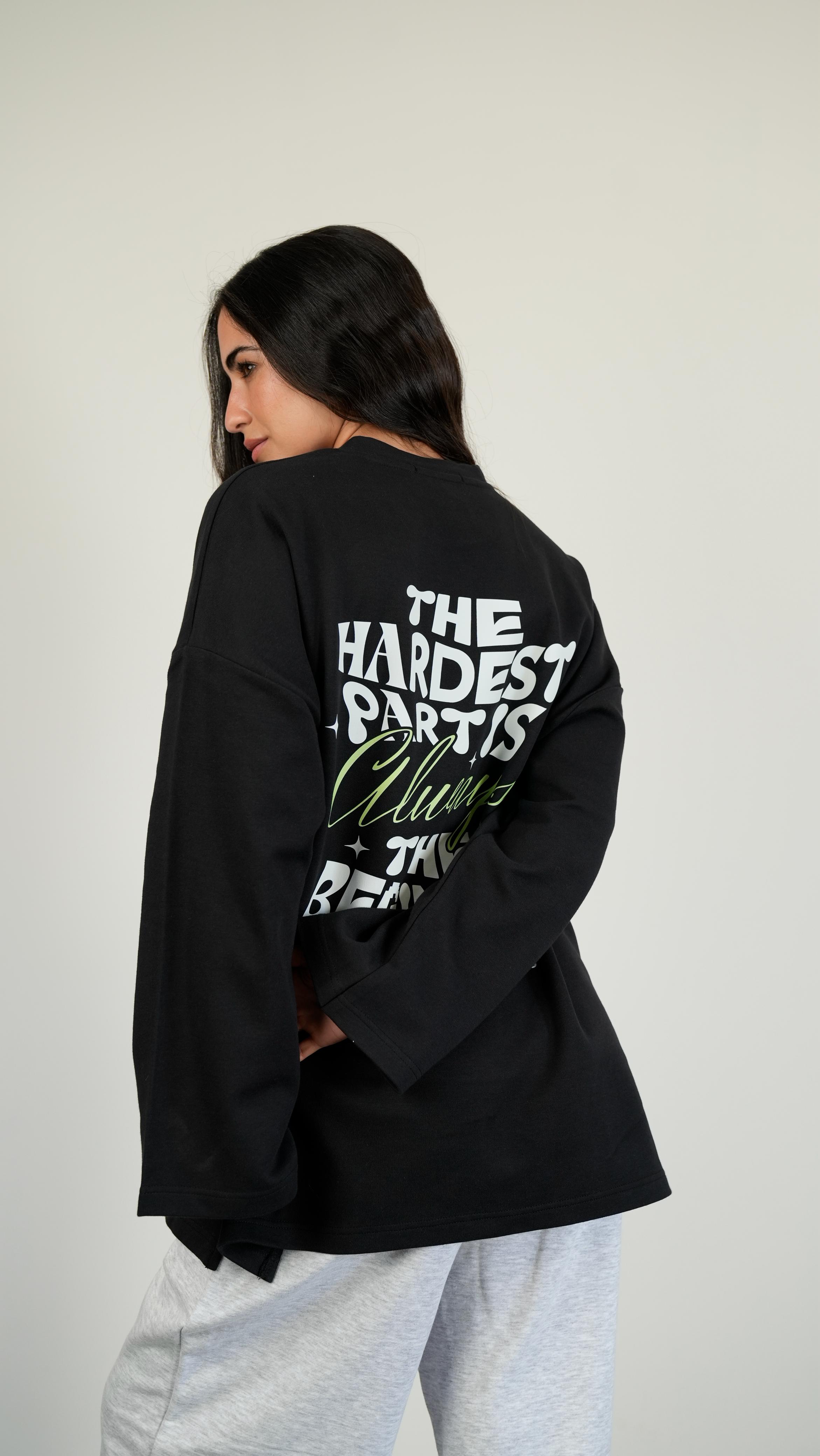 The Hardest widesleeves t-shirt