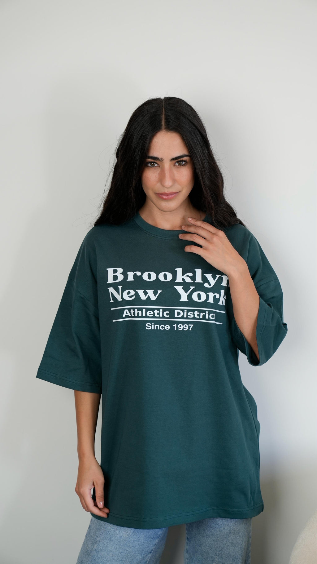 Brooklyn New York wide-sleeves t-shirt