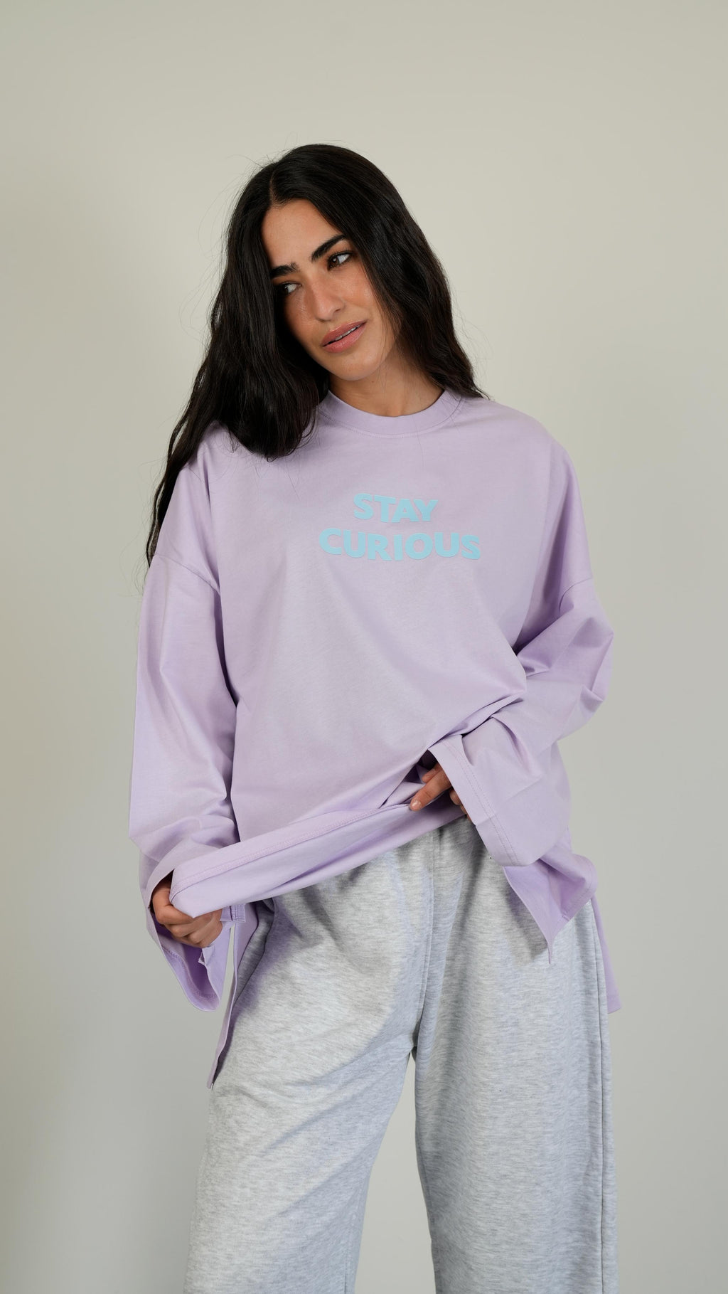Stay Curious widesleeves t-shirt