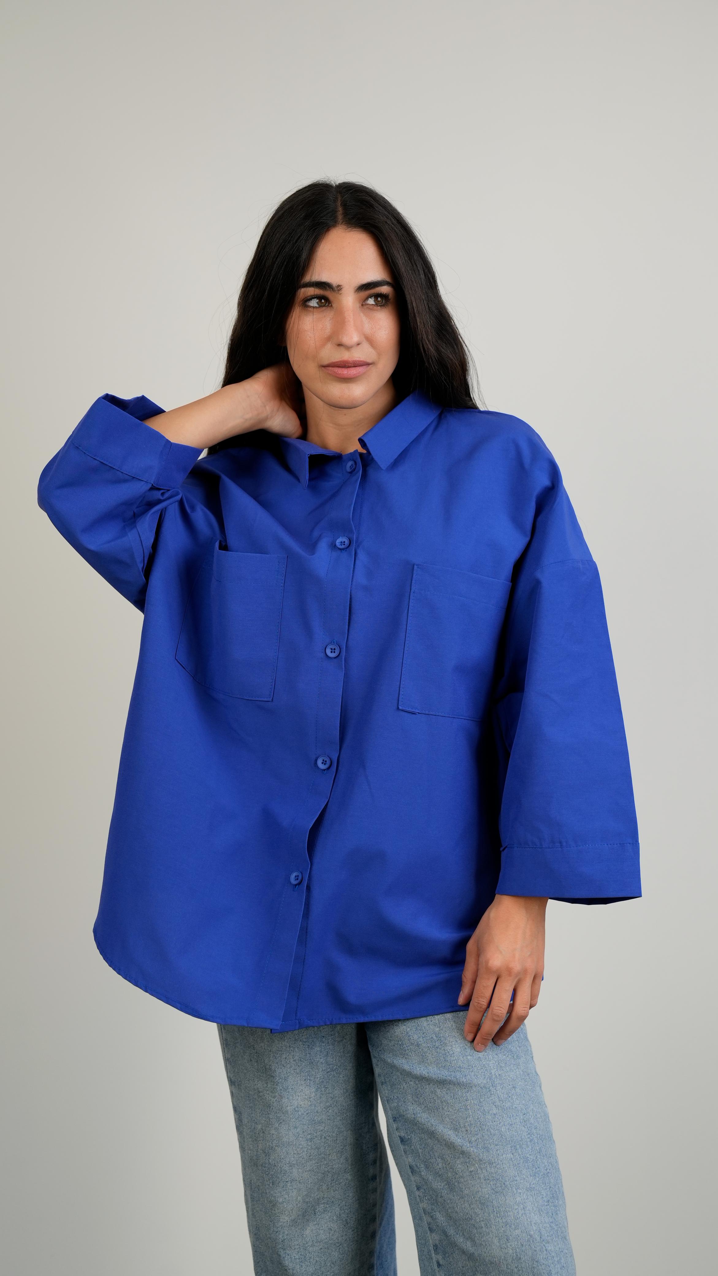 Essential Shirt wide-sleeve Blue