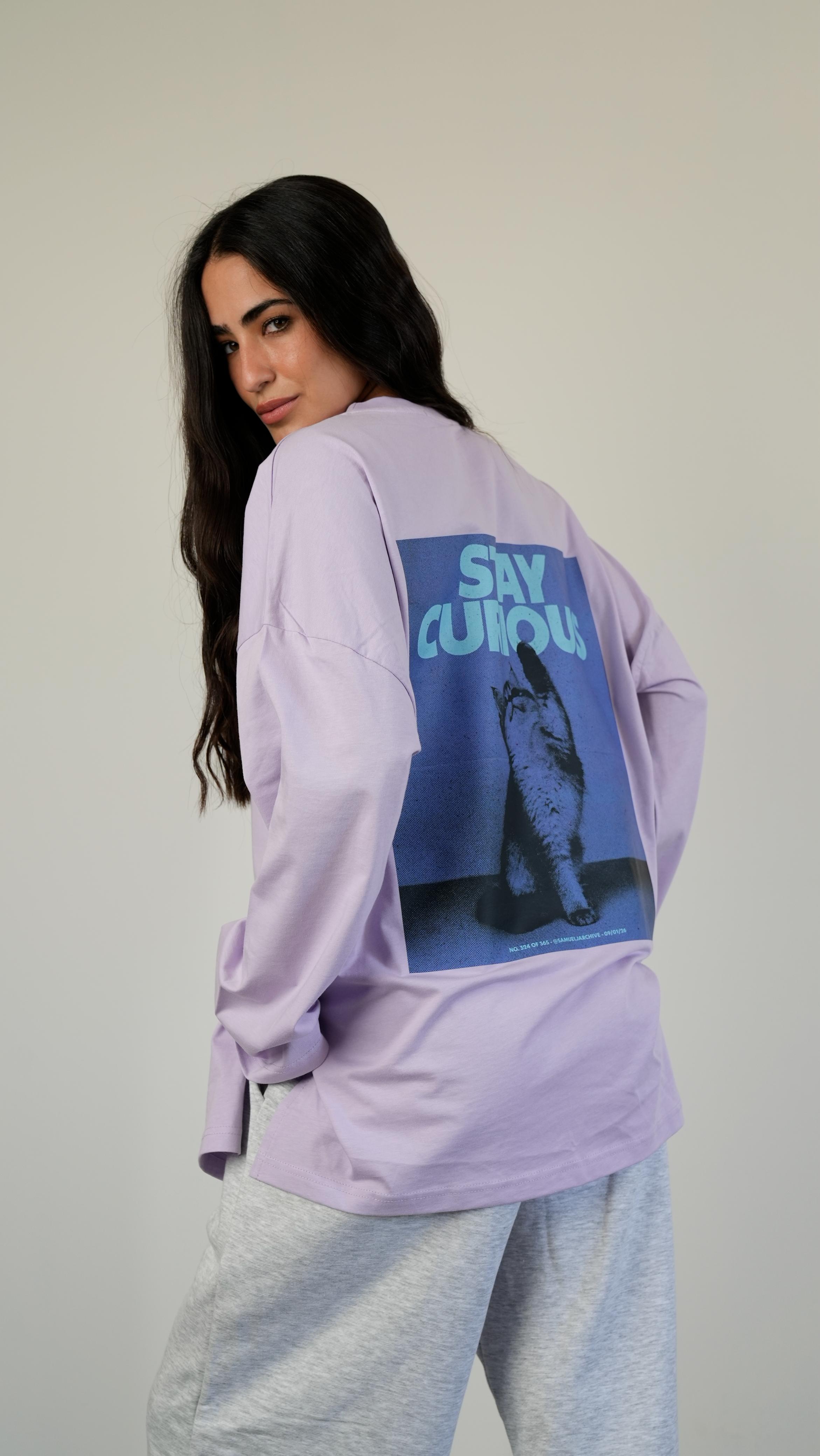 Stay Curious widesleeves t-shirt