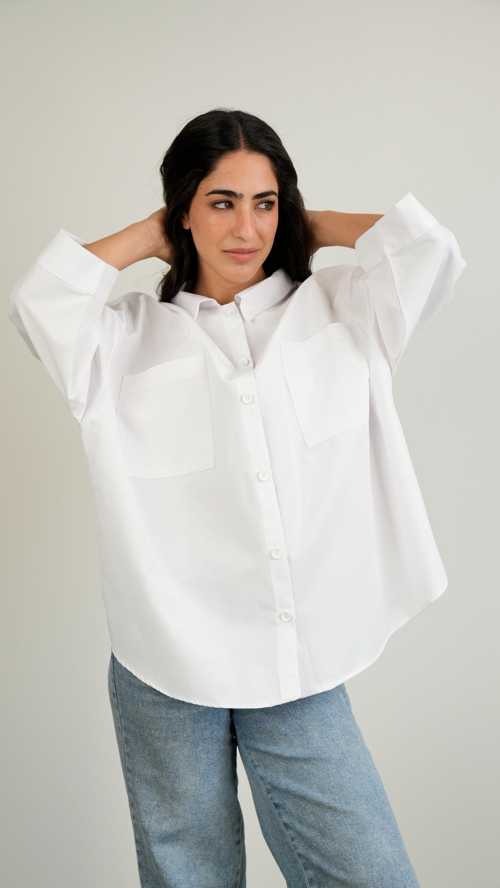 Essential Shirt wide-sleeve White
