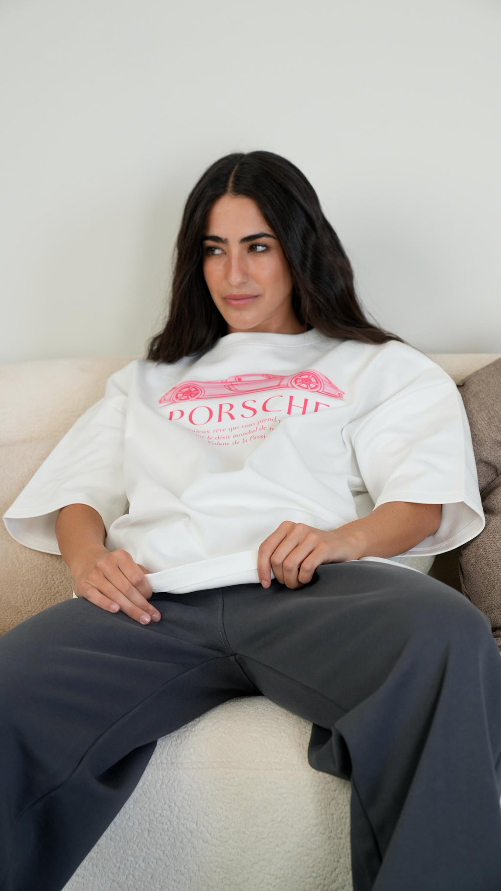 White widesleeves t-shirt