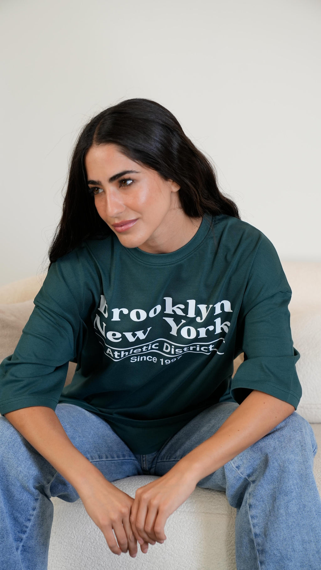 Brooklyn New York wide-sleeves t-shirt