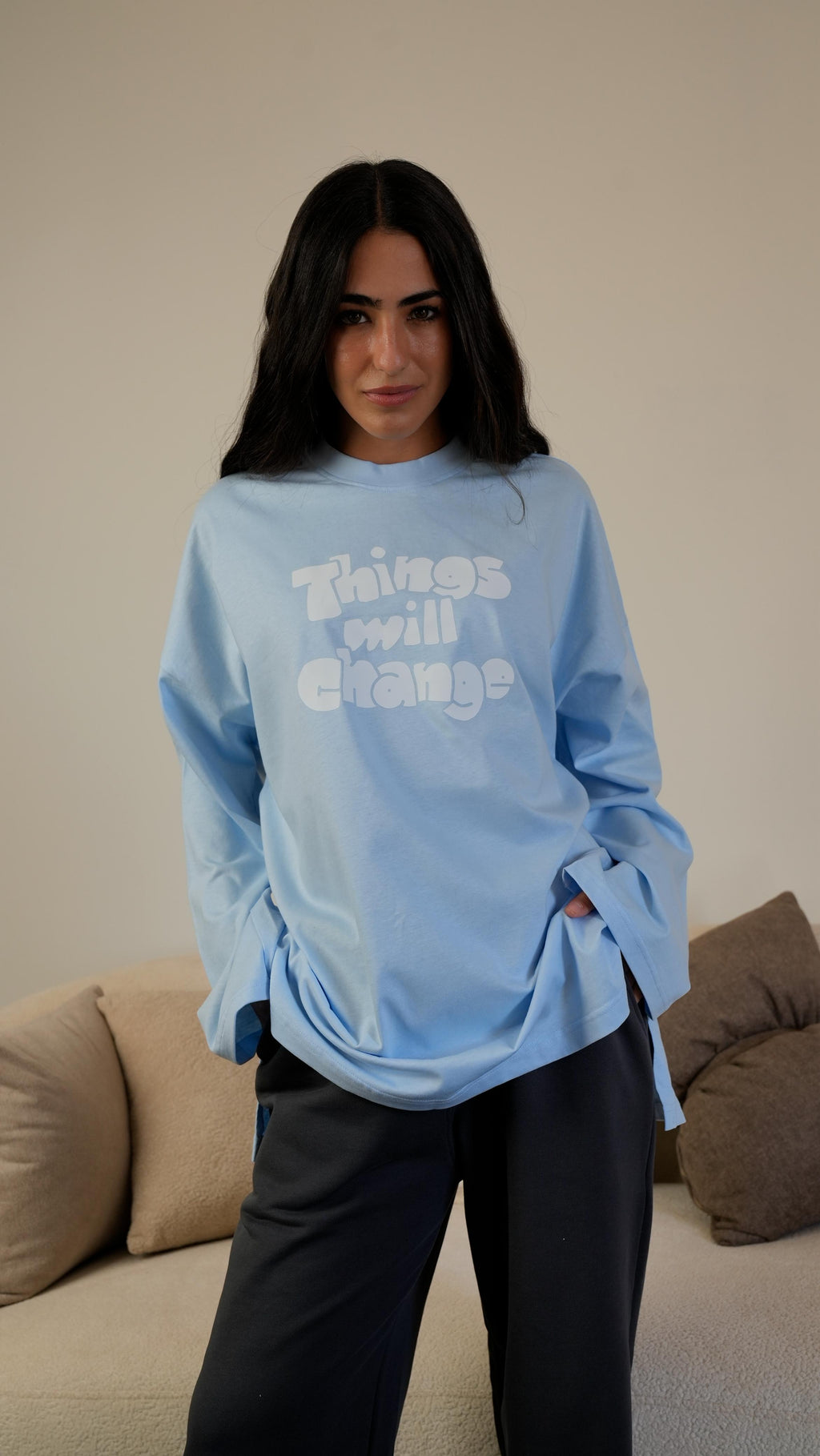 Things Will Change widesleeves t-shirt