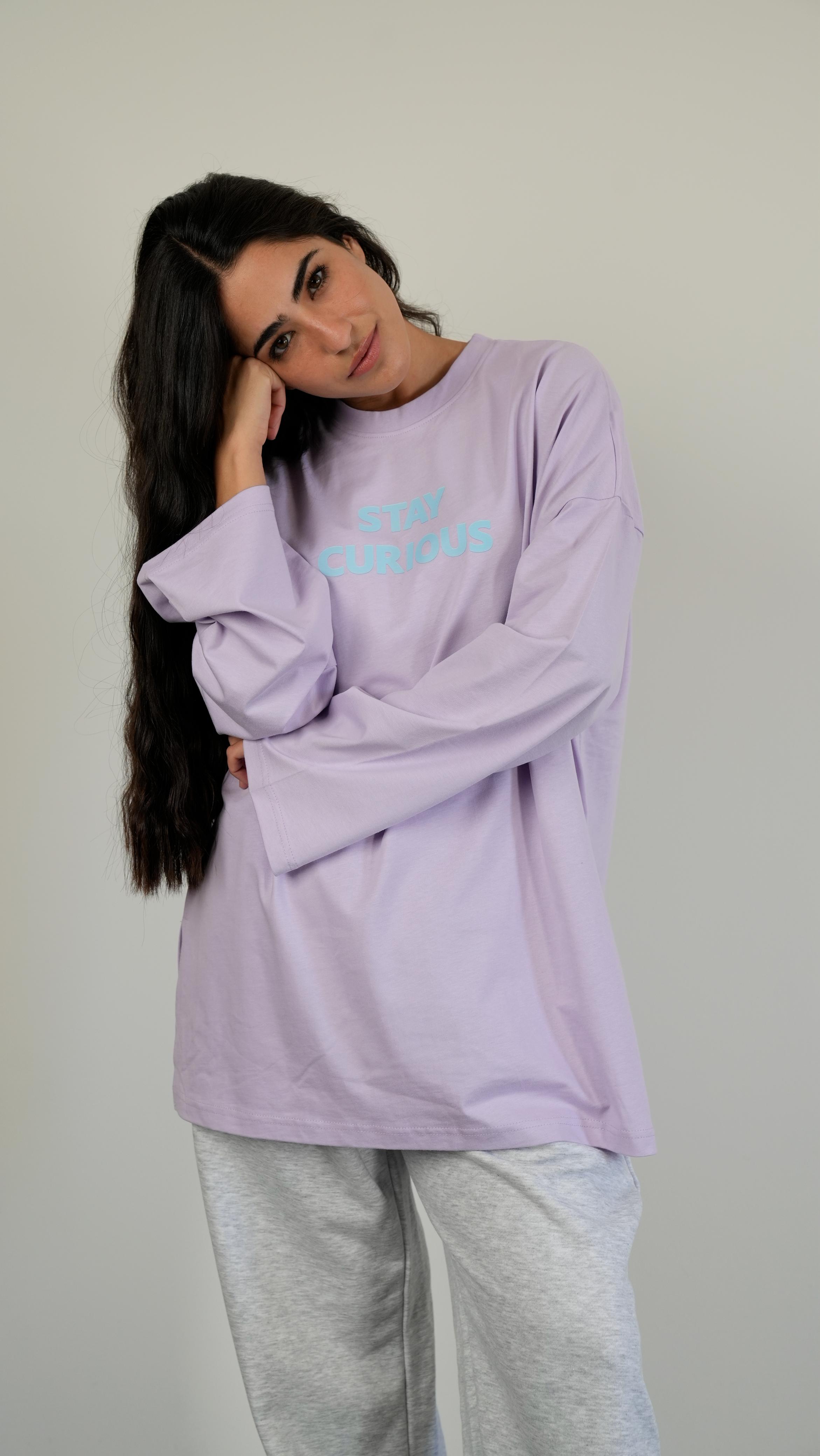 Stay Curious widesleeves t-shirt