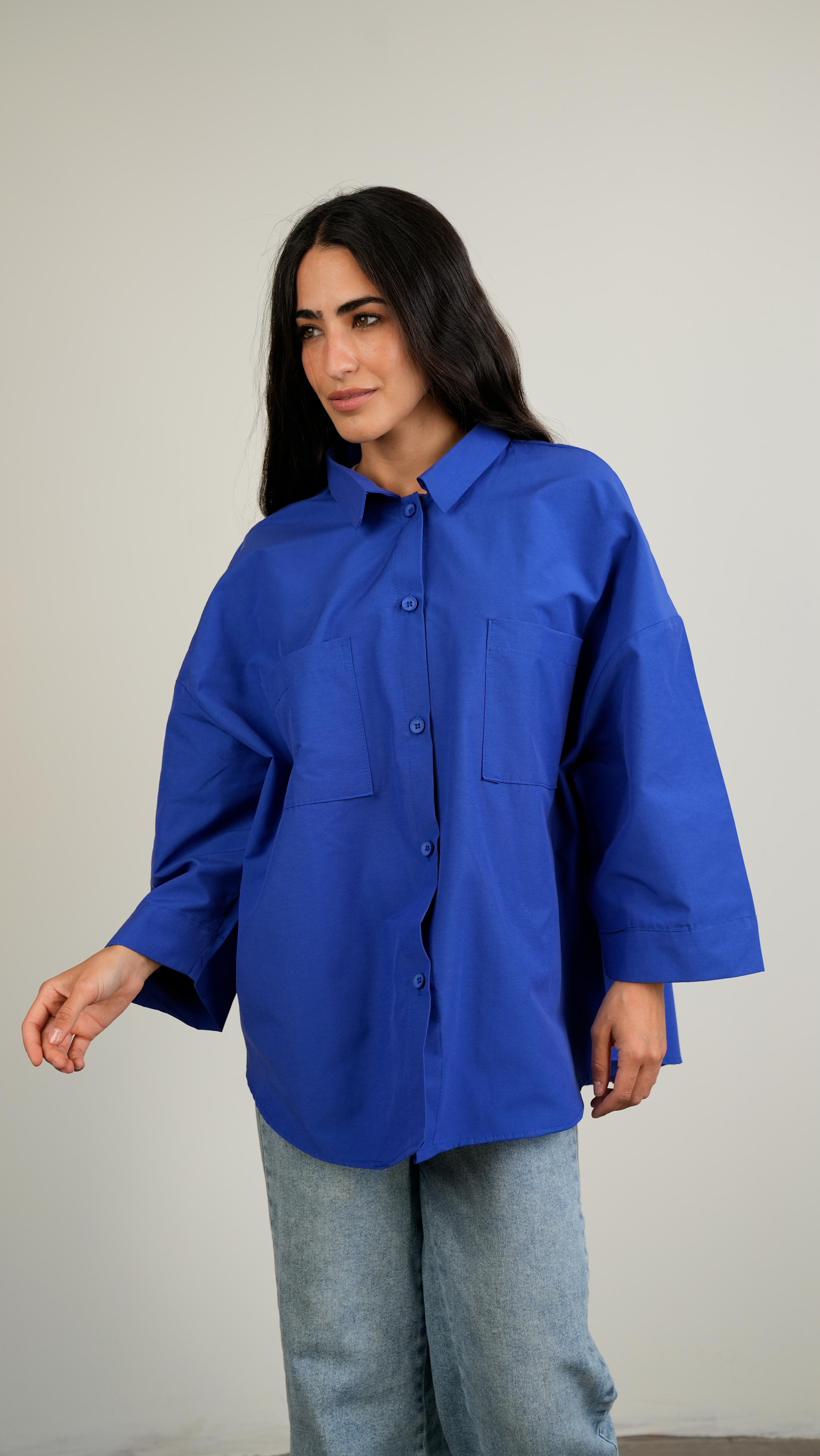 Essential Shirt wide-sleeve Blue