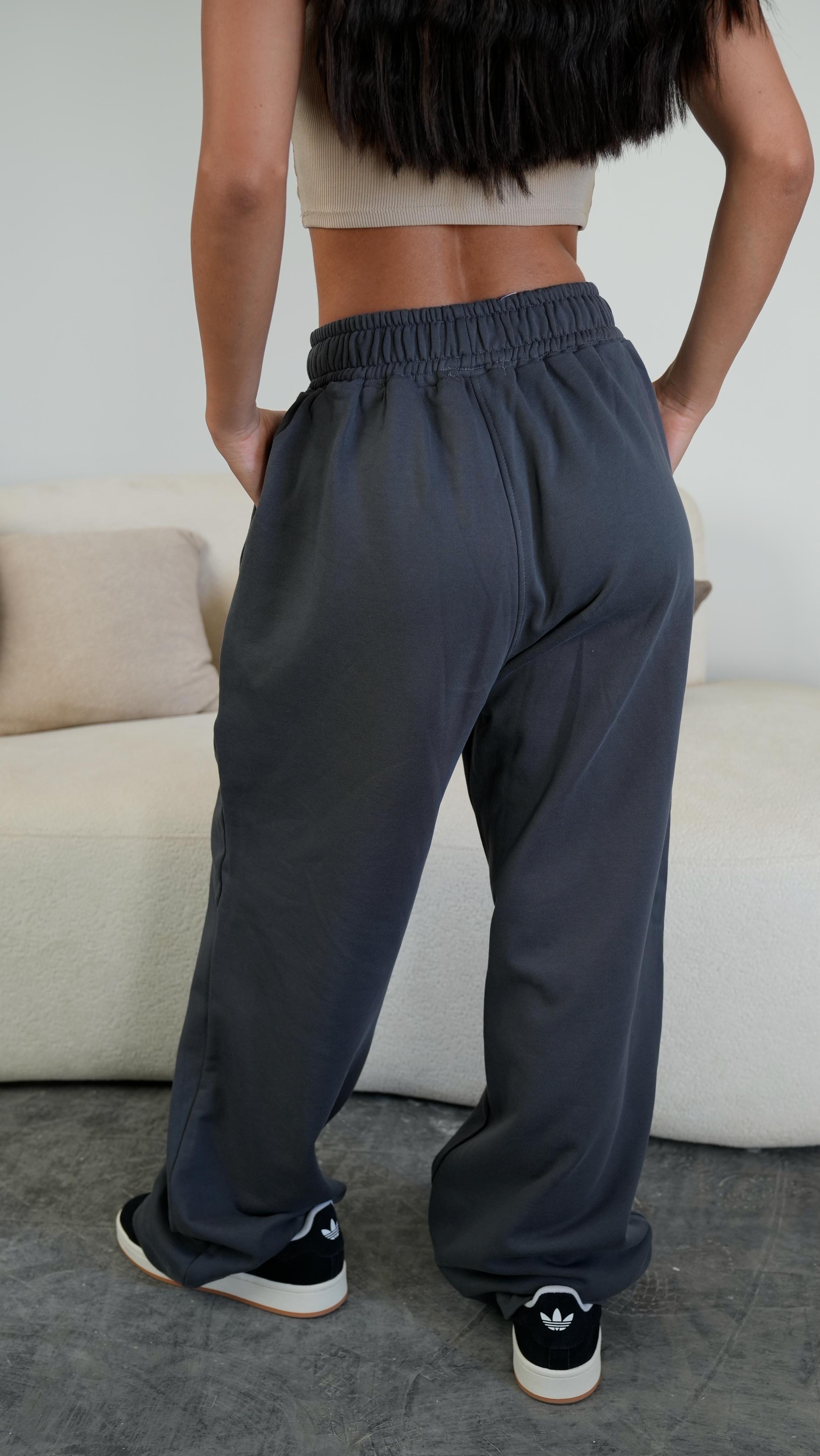 dark grey Wide-leg Pants