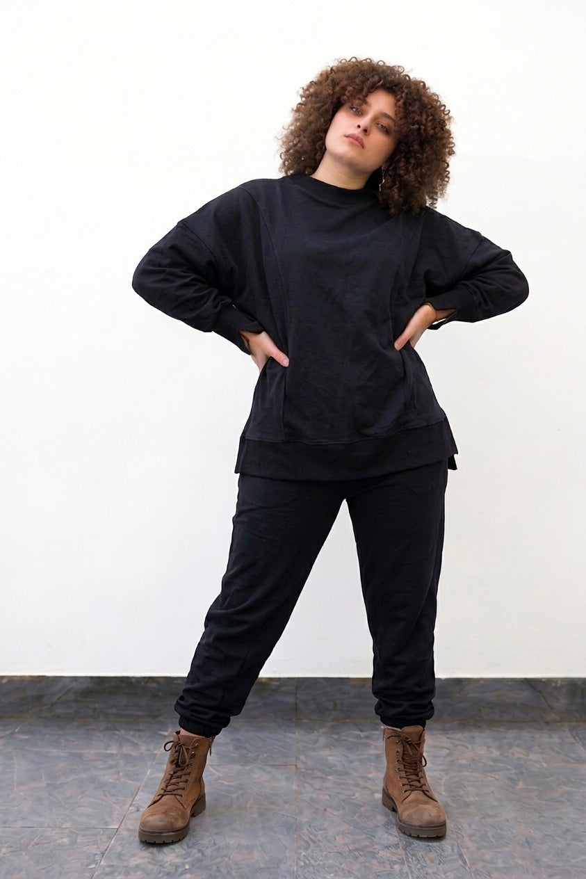 LOUNGE ZIP SET SUMMER MELTON