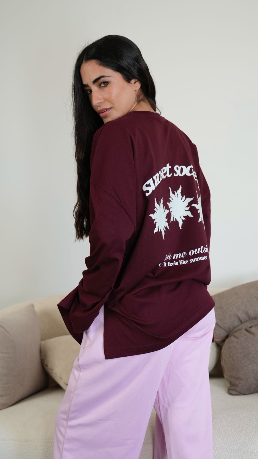 sunset society widesleeves t-shirt