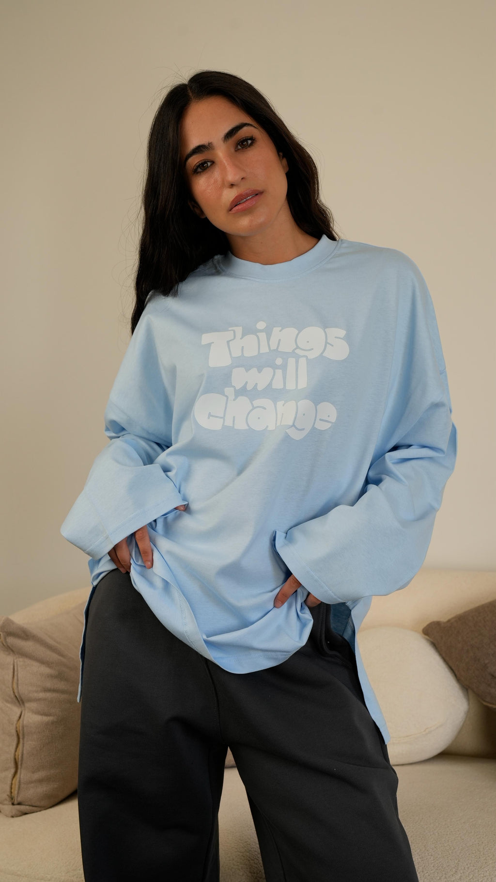 Things Will Change widesleeves t-shirt
