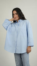 Essential Shirt wide-sleeve Baby Blue