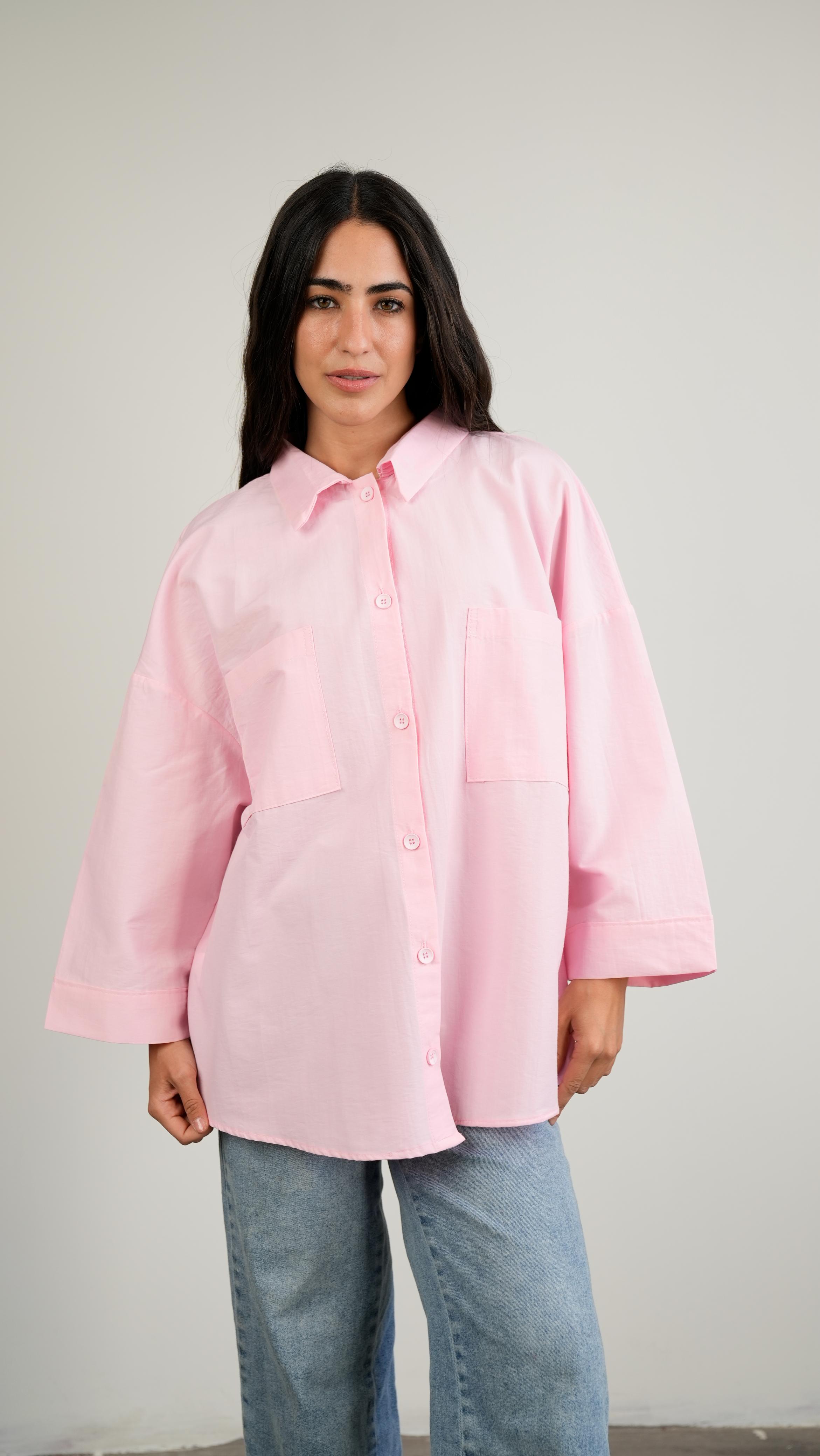 Essential Shirt wide-sleeve Pink