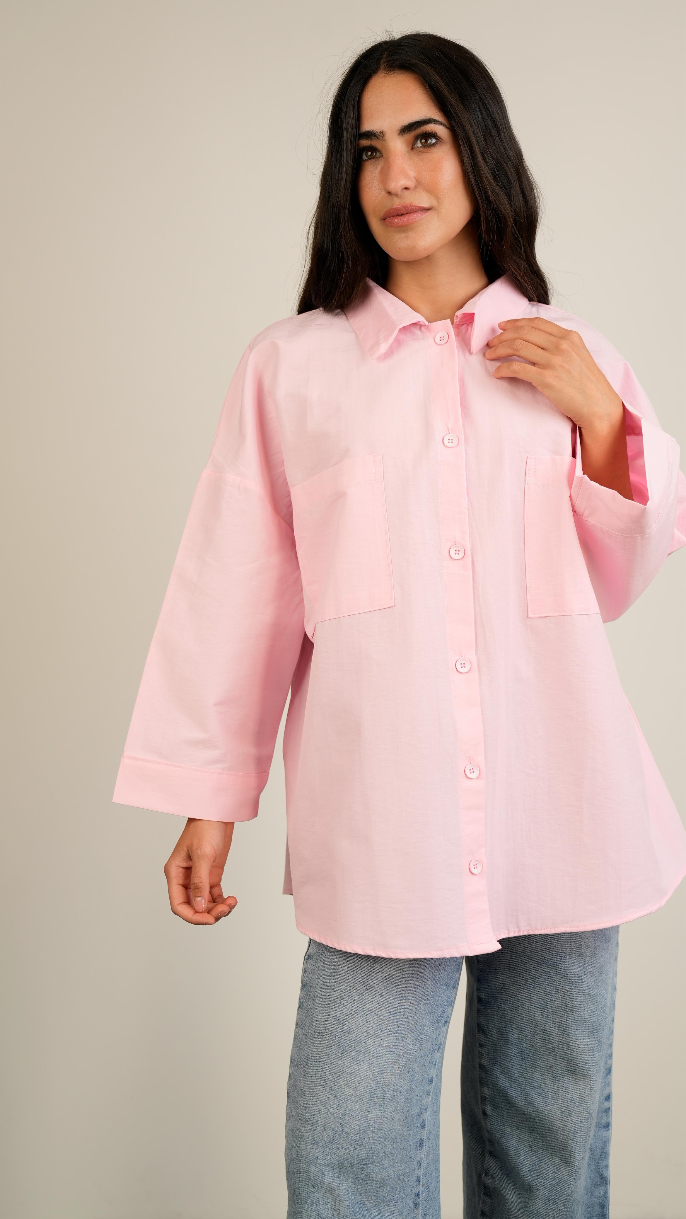 Essential Shirt wide-sleeve Pink