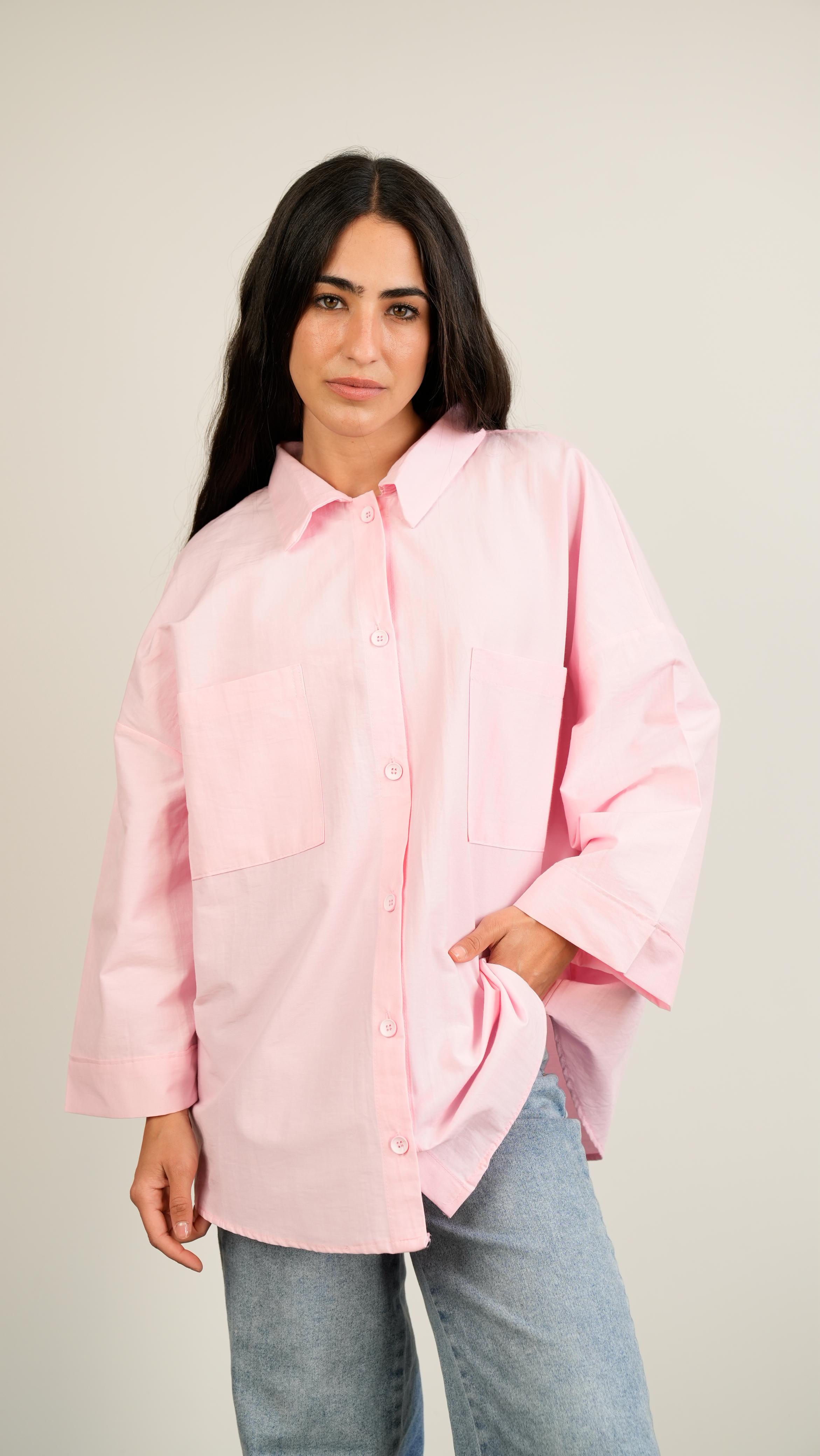 Essential Shirt wide-sleeve Pink