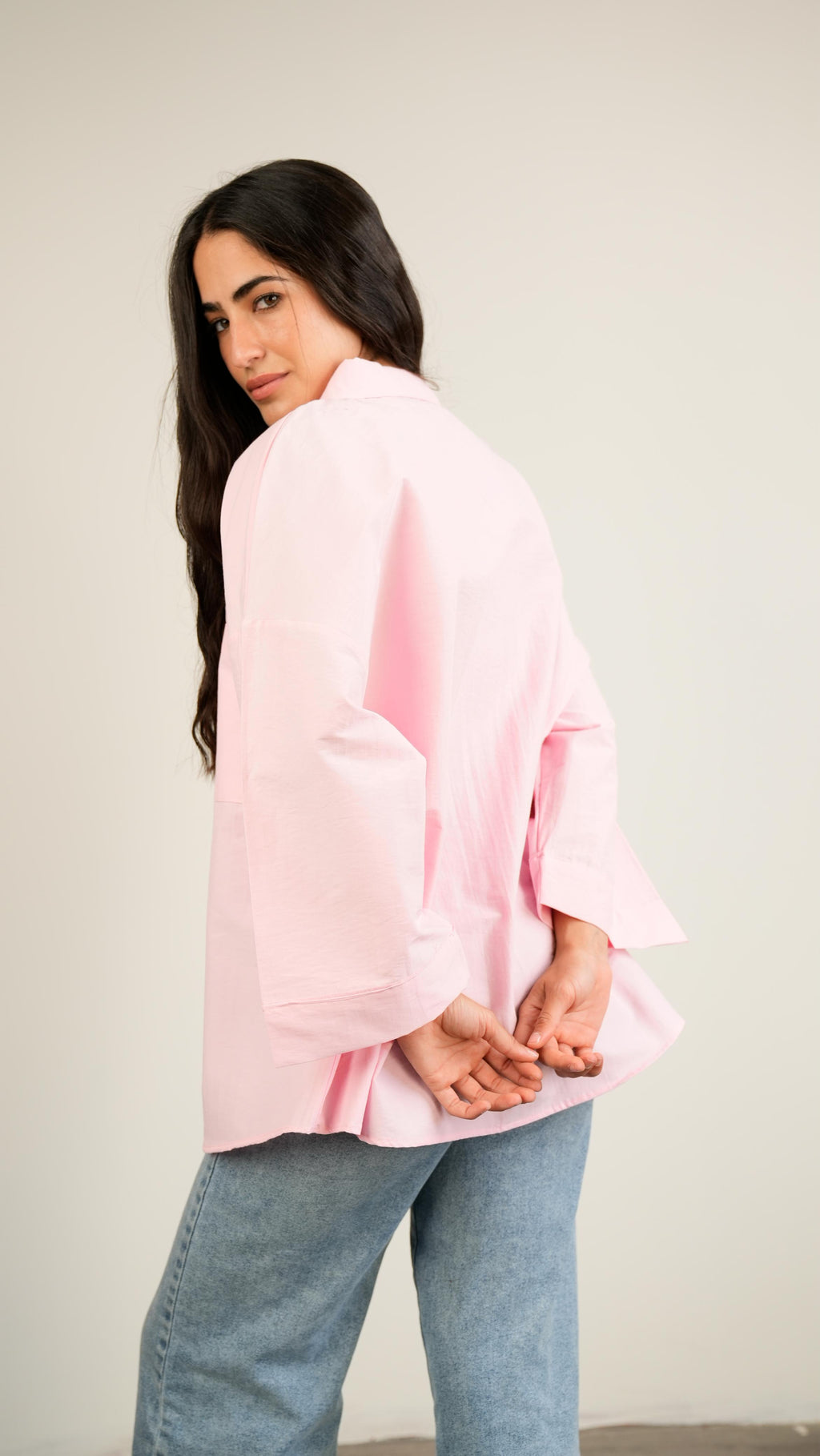 Essential Shirt wide-sleeve Pink